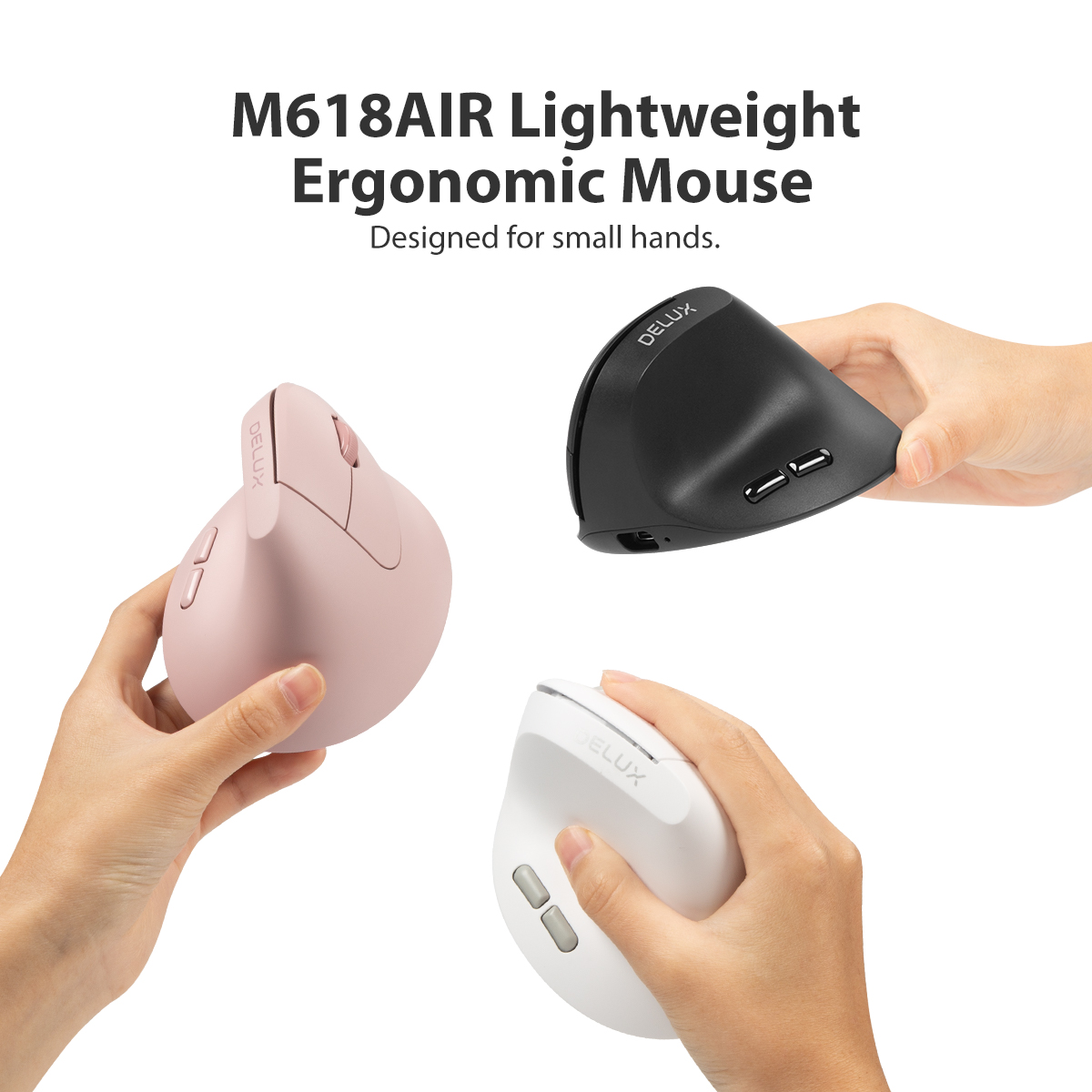 DELUX M618AIR  vertical ergonomic mouse
