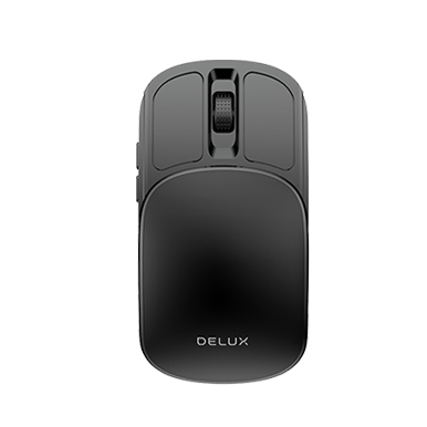 DELUX MF20黑色折叠鼠标便携双模静音办公